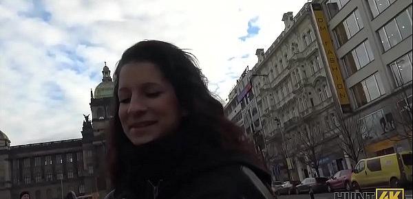  HUNT4K. Hunter finds greedy whore on Vaclavs square in Prague
